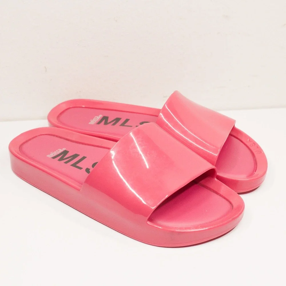 MELISSA‎ Jelly Slide Sandals Water Friendly PVC Bubble Gum Scented Sz 5